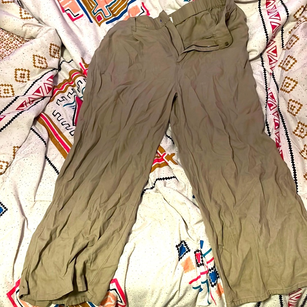 Linen tan pants